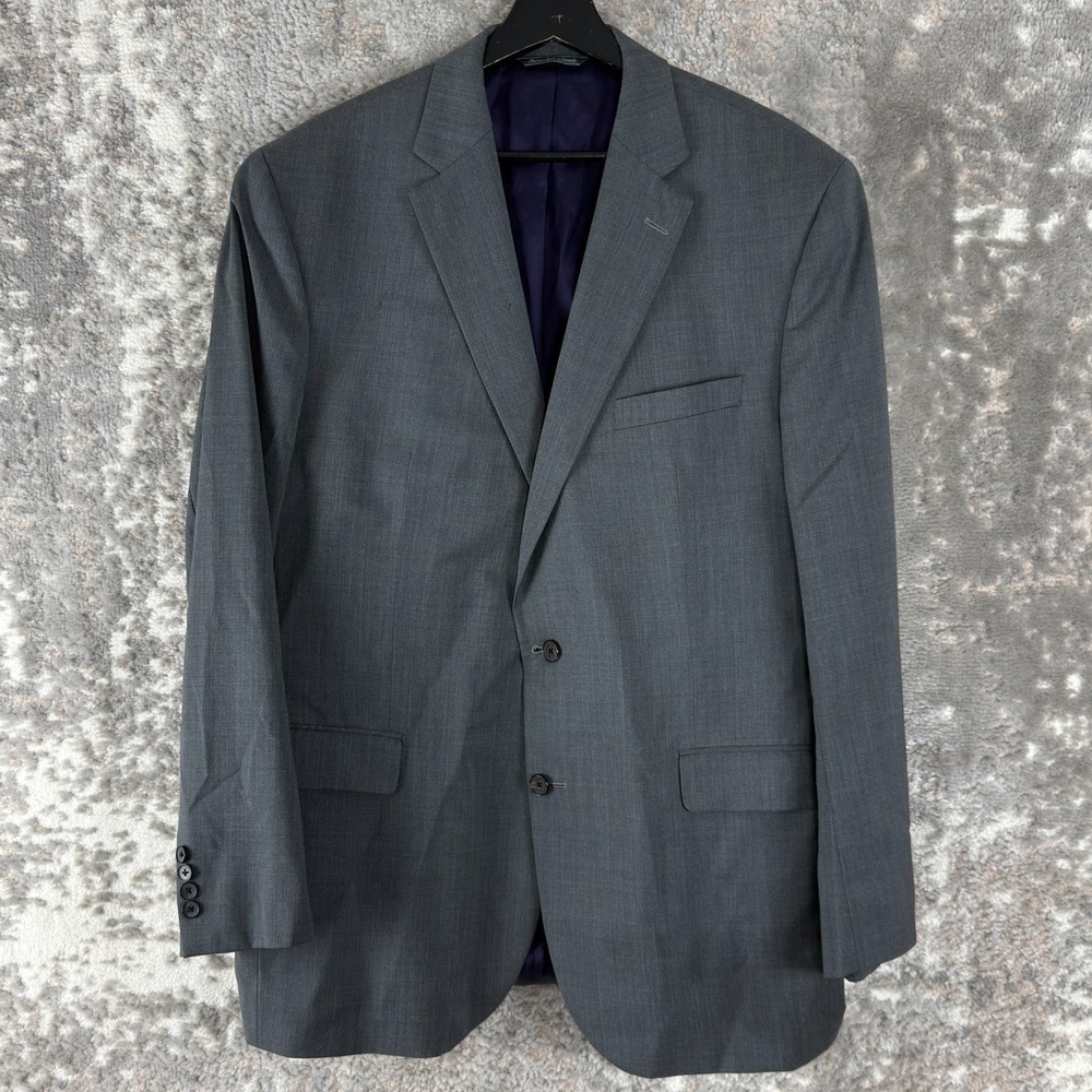Jack Victor Size 46L 3Sixty5‎ Minimalist Career Notched Blazer Jacket Gray